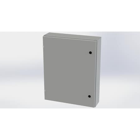 Saginaw Control & Engineering 1/4 Turn Latch Electrical Enclosures, 30 in H, 6 in D, 24 in W, NEMA 3R, 4, 12, 13, Carbon Steel SCE-30EL2406LP